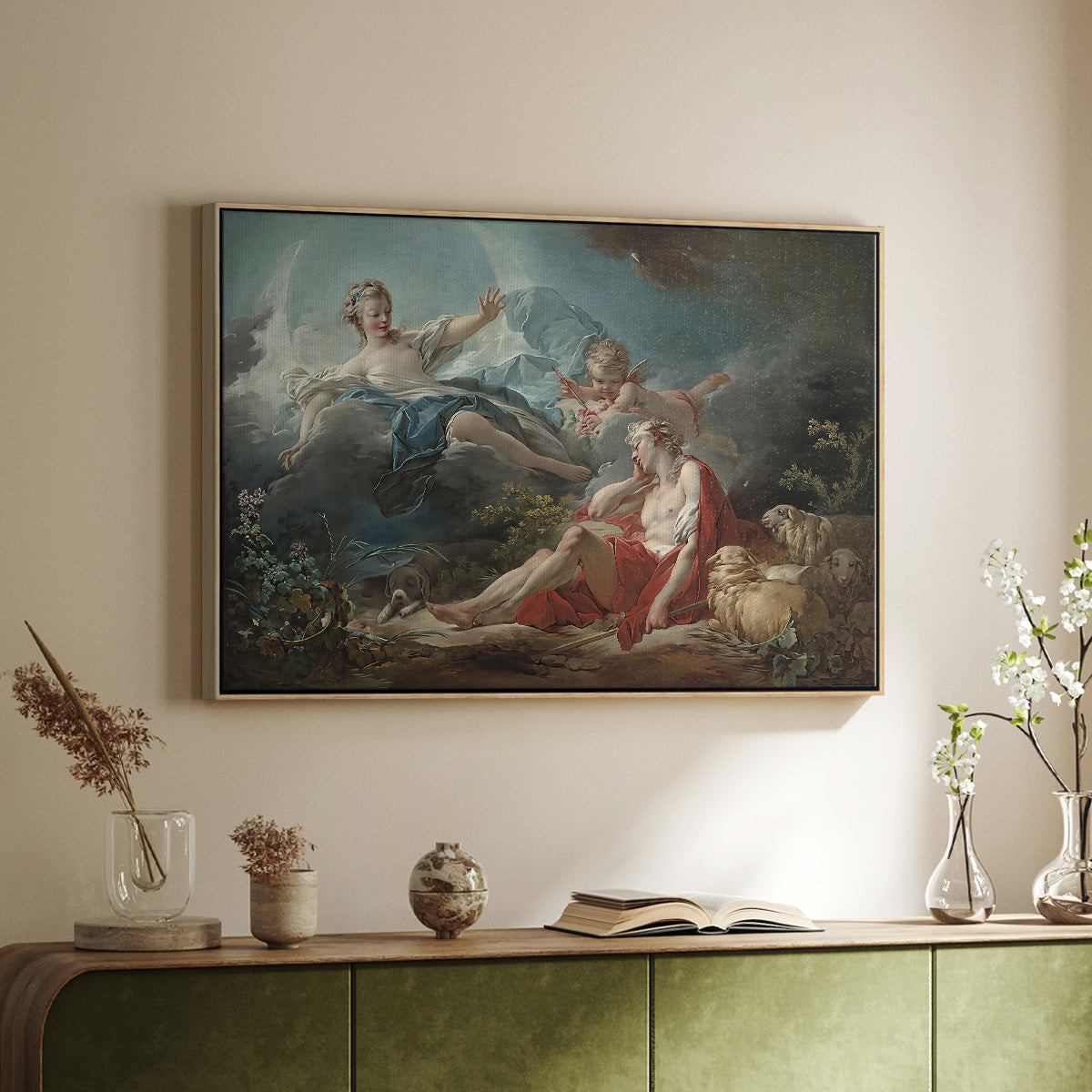 Diana and Endymion, c. 1753-1756 - Floater Framed Canvas Print