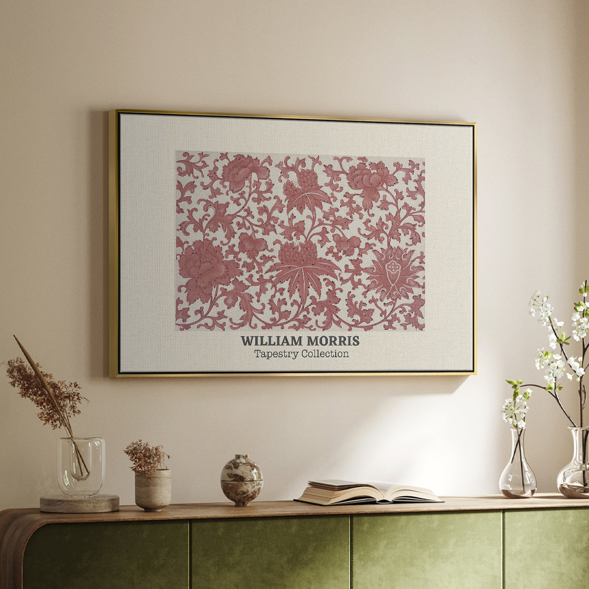 Examples of Chinese Ornament, Pl. XCIII (Morris Inspired), 1867 - Floater Framed Canvas Print