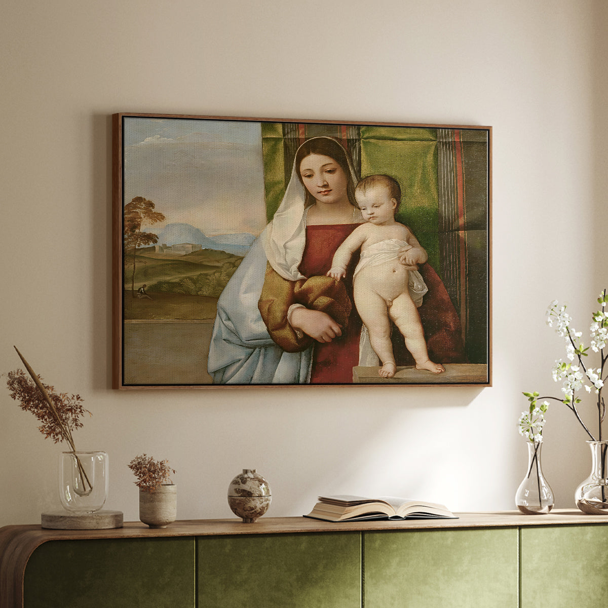 The Gypsy Madonna (La Zingarella), c. 1510-1511 - Floater Framed Canvas Print