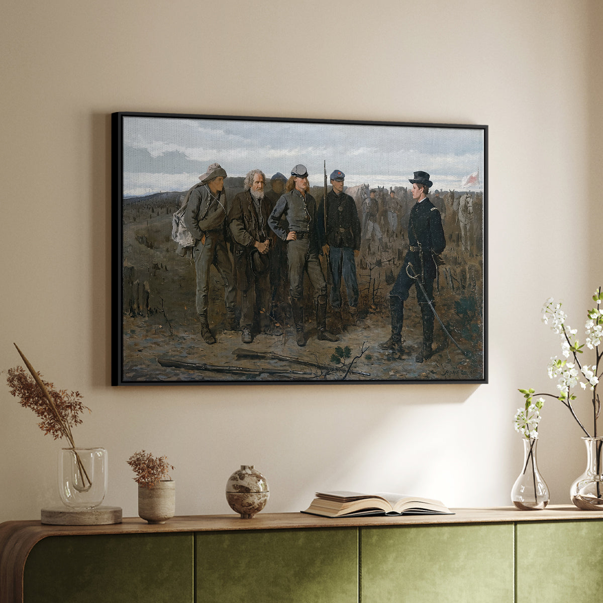 Prisoners from the Front, 1866 - Floater Framed Canvas Print