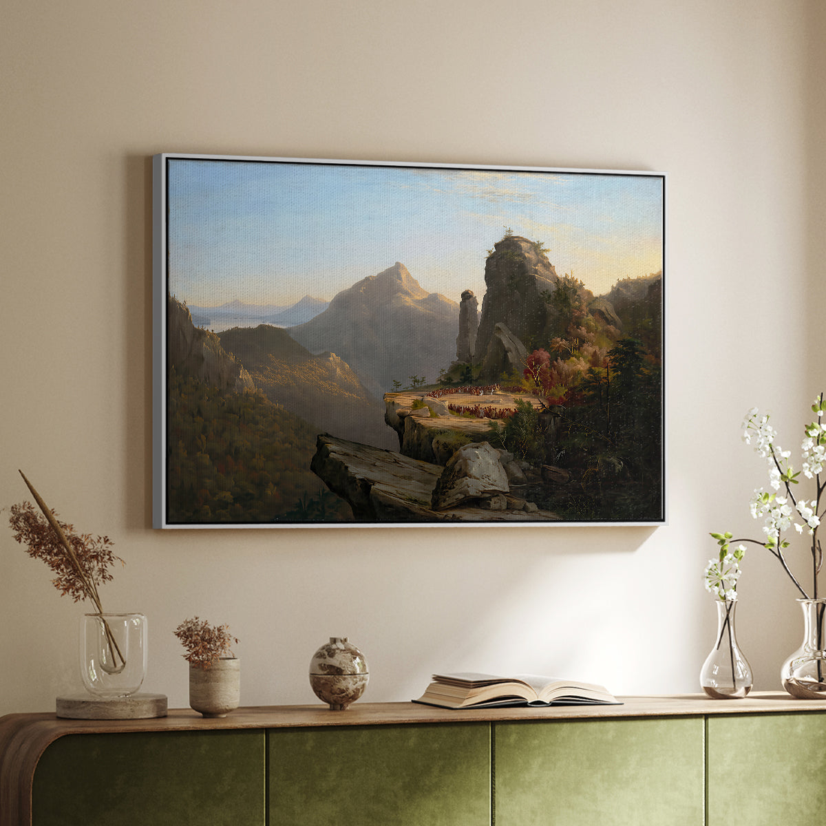 Scene from “The Last of the Mohicans”, 1827 - Floater Framed Canvas Print