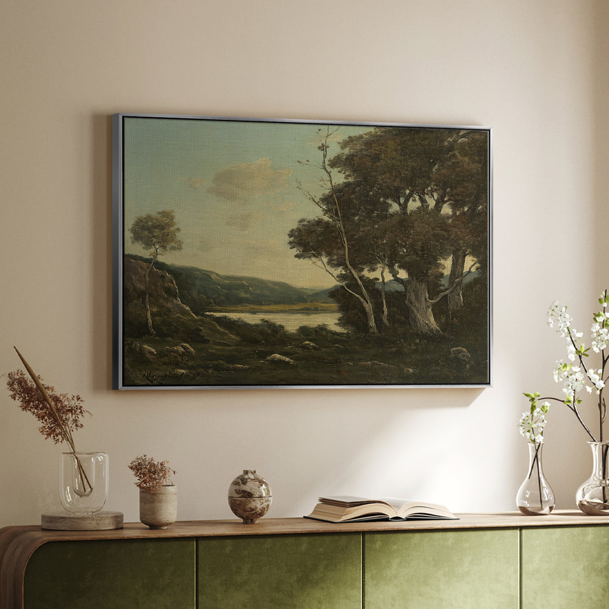 Landscape, 1898 - Floater Framed Canvas Print