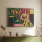 Seated Woman with a Vase of Amaryllis, 1941 - Floater Framed Canvas Print