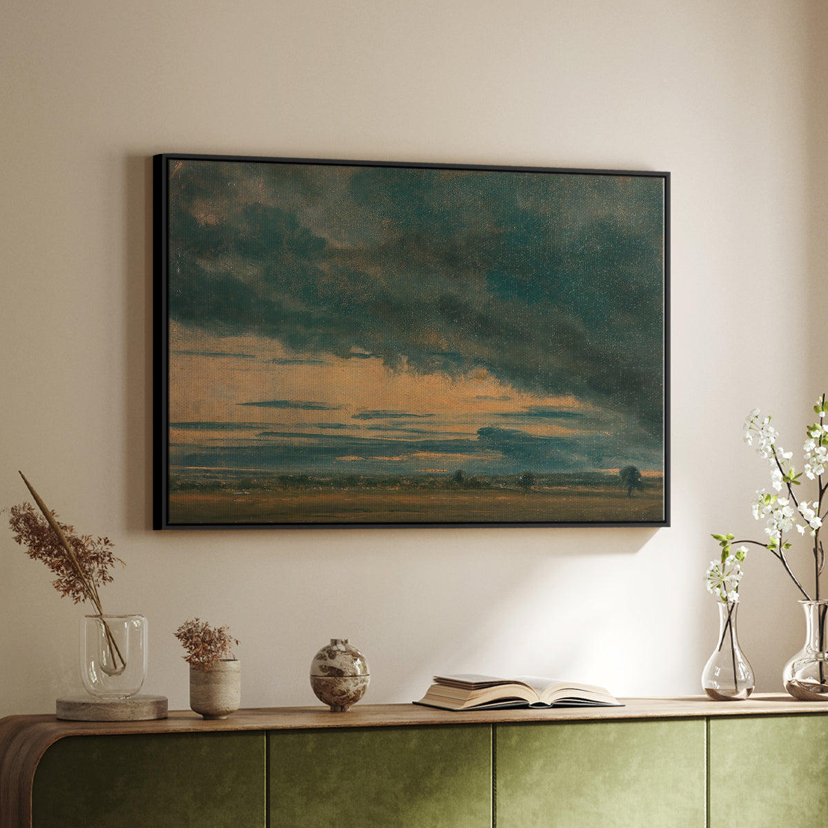 Cloud Study, c. 1821 - Floater Framed Canvas Print