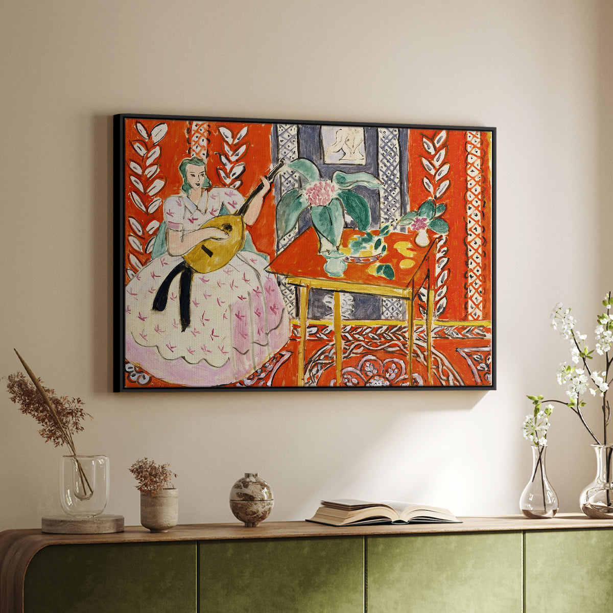 The Lute (Le luth), 1943 - Floater Framed Canvas Print
