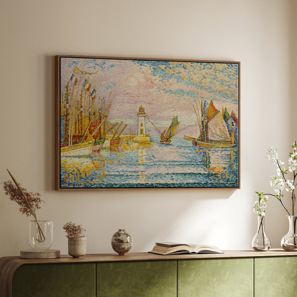The Lighthouse at Groix, 1925 - Floater Framed Canvas Print