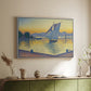 The Port at Sunset, Opus 236, Saint Tropez, 1892 - Floater Framed Canvas Print