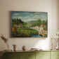Pastoral Landscape with Stream, Fisherman and Strollers, 1875-1880 - Floater Framed Canvas Print