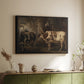 Portraits of Two Extraordinary Oxen, Property of the Earl of Powis, 1814 - Floater Framed Canvas Print