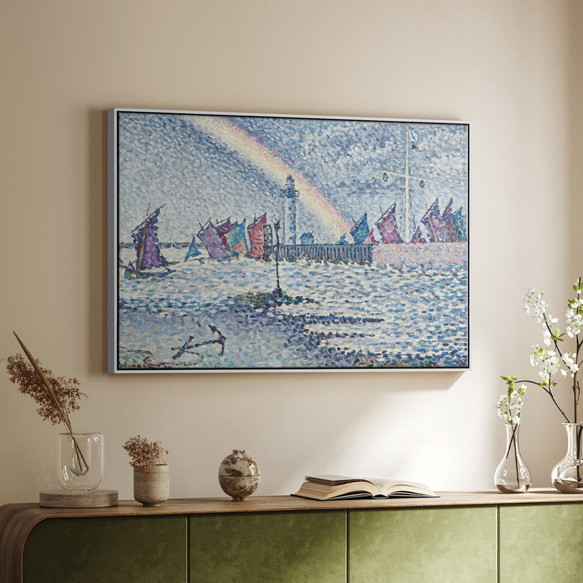 Entrance to the Port of Honfleur, 1899 - Floater Framed Canvas Print