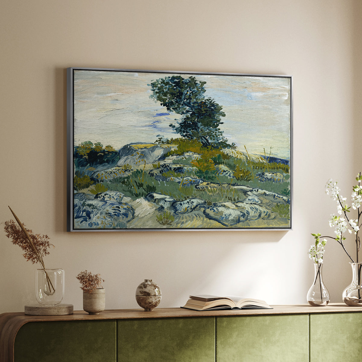 The Rocks, 1888 - Floater Framed Canvas Print
