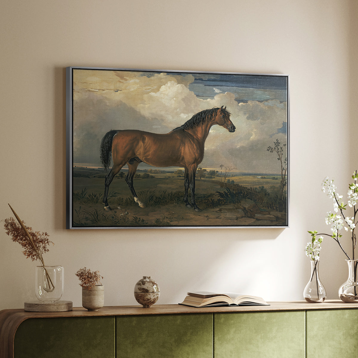 Eagle, A Celebrated Stallion, 1809 - Floater Framed Canvas Print