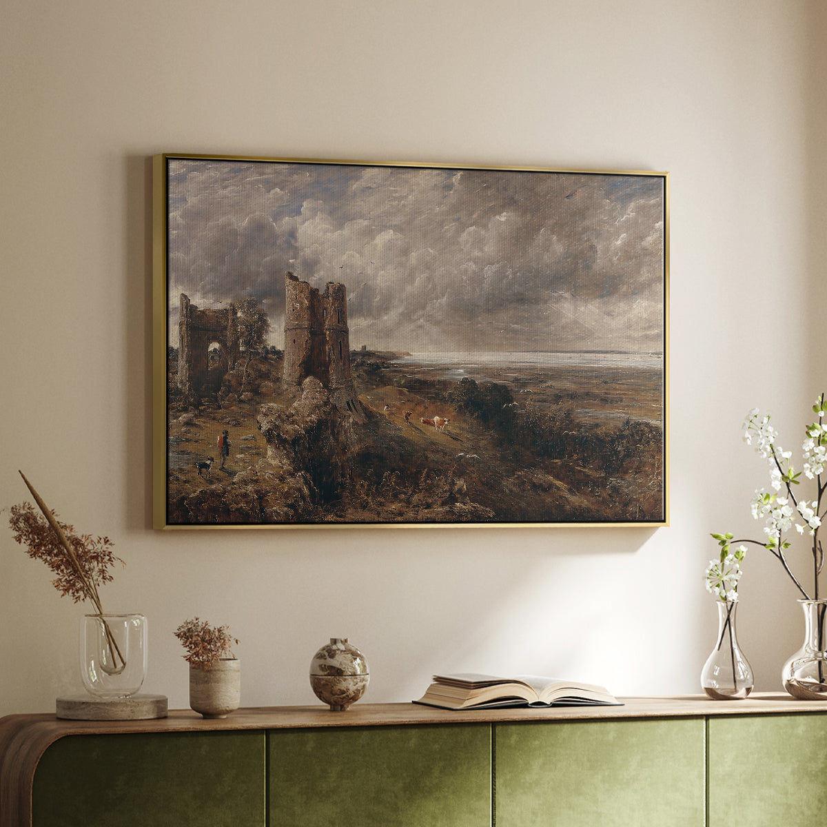 Hadleigh Castle, Mouth of Thames, c. 1829 - Floater Framed Canvas Print