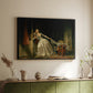 The Stolen Kiss (Le Baiser à la dérobée), c. 1788 - Floater Framed Canvas Print