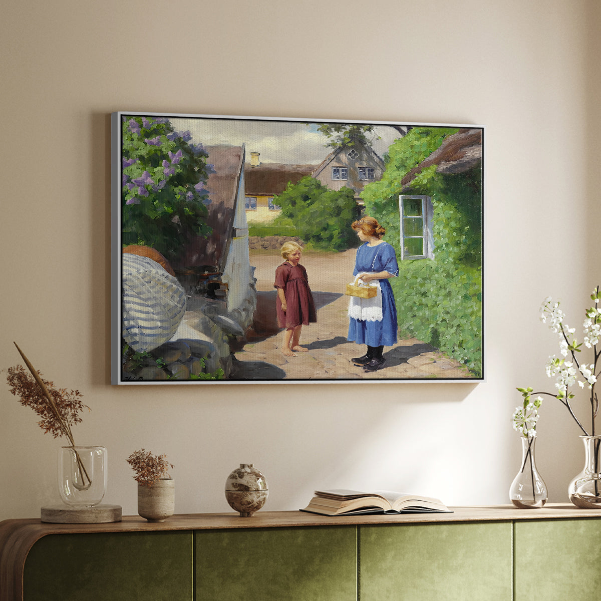 Summer Day in Jyllinge, 1922 - Floater Framed Canvas Print