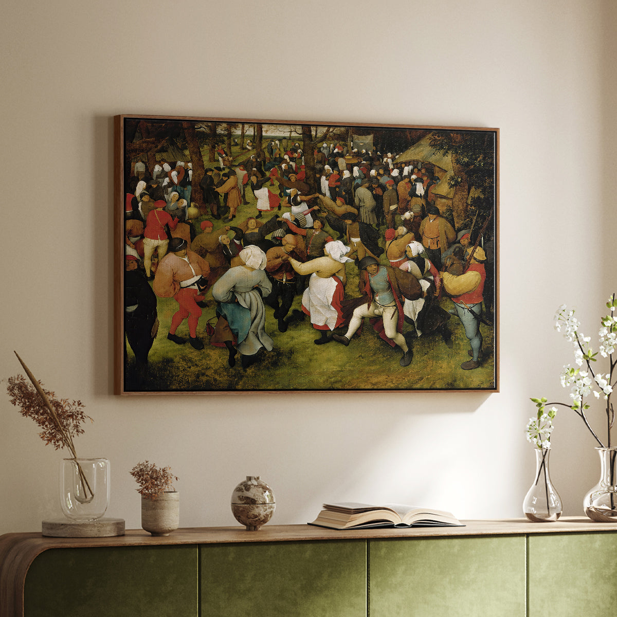 The Wedding Dance, c. 1566 - Floater Framed Canvas Print