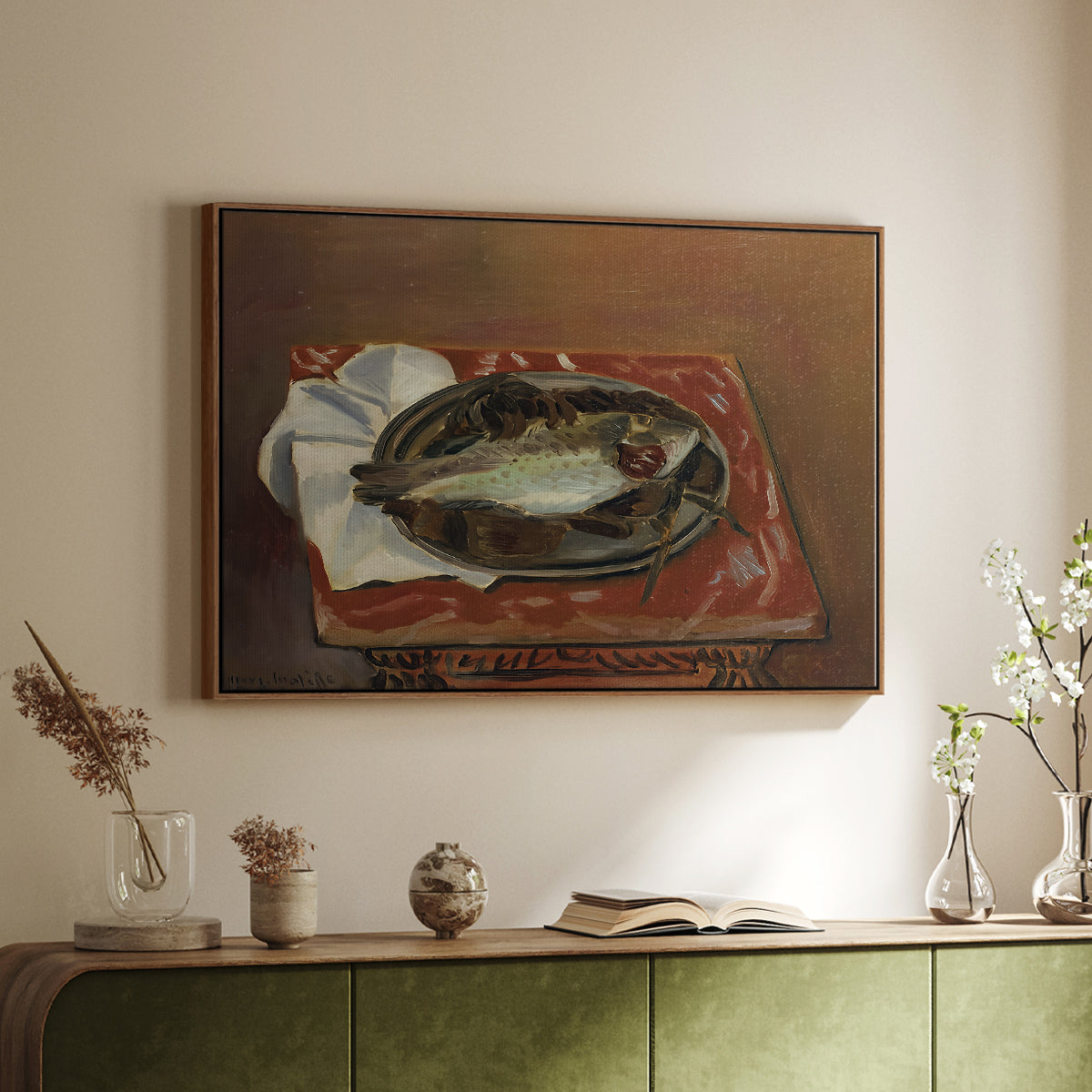Still Life with Bream (Nature morte à la daurade), 1920 - Floater Framed Canvas Print