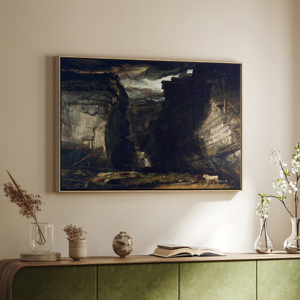 Gordale Scar, c. 1811-1813 - Floater Framed Canvas Print