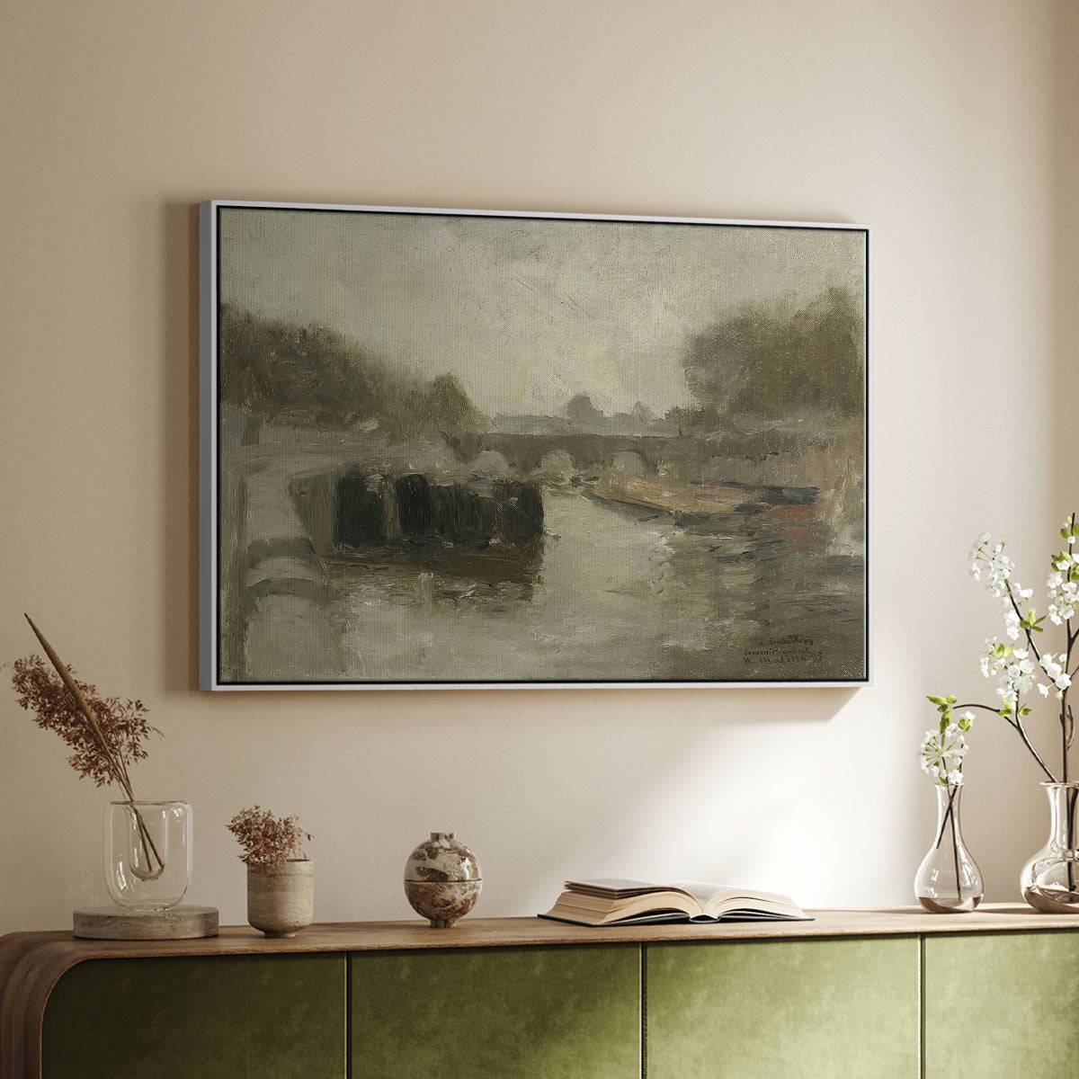 The Bridge (Le pont), 1895 - Floater Framed Canvas Print