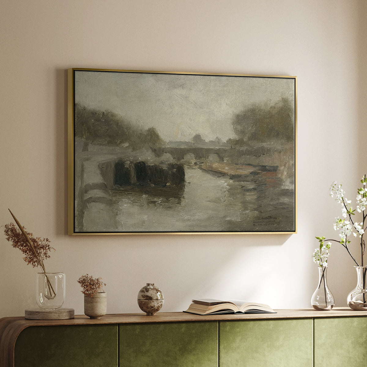 The Bridge (Le pont), 1895 - Floater Framed Canvas Print