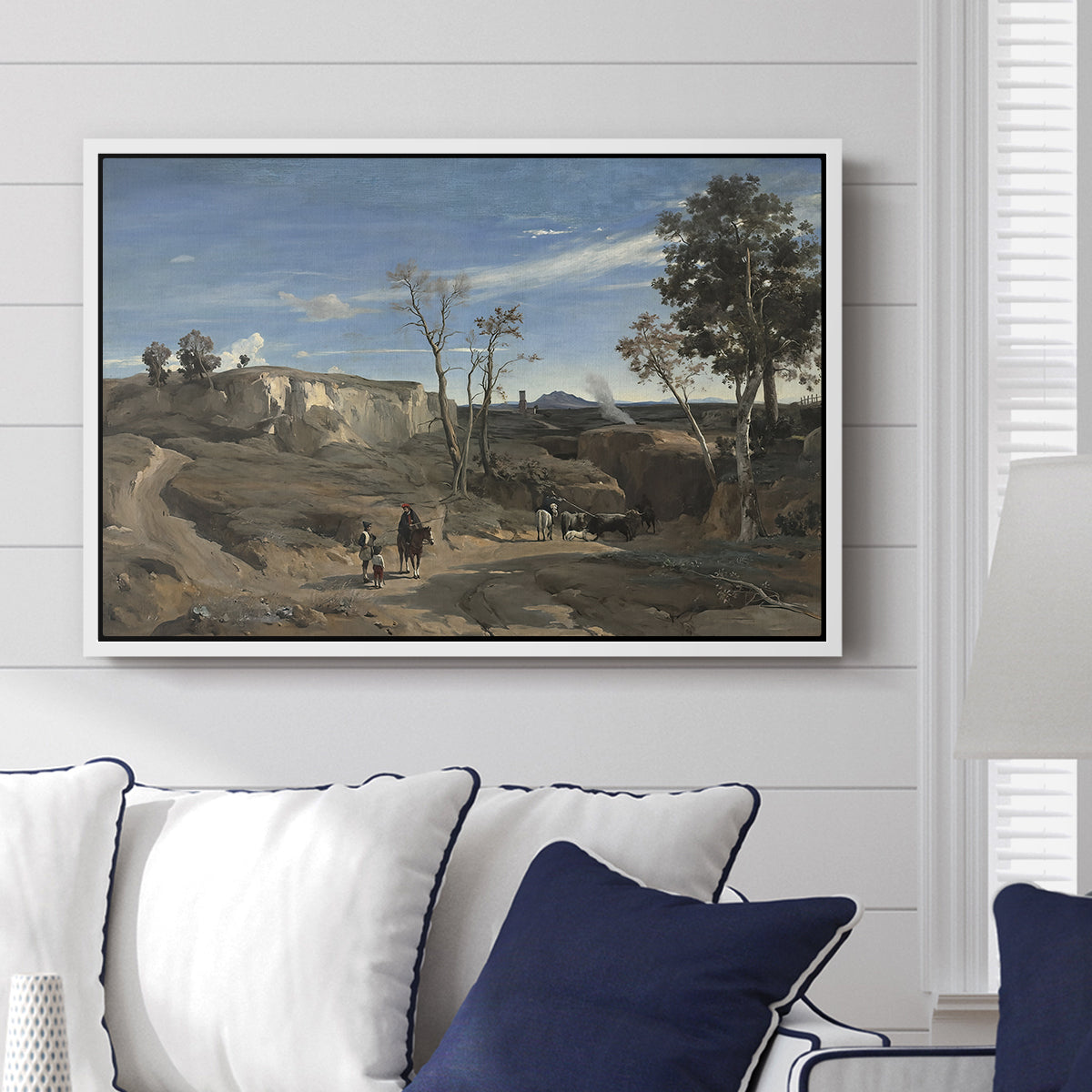 La Cervara, the Roman Campagna, c. 1830-1831 - Floater Framed Canvas Print