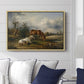 Two Horses on the Pasture, c. 1825 - Floater Framed Canvas Print