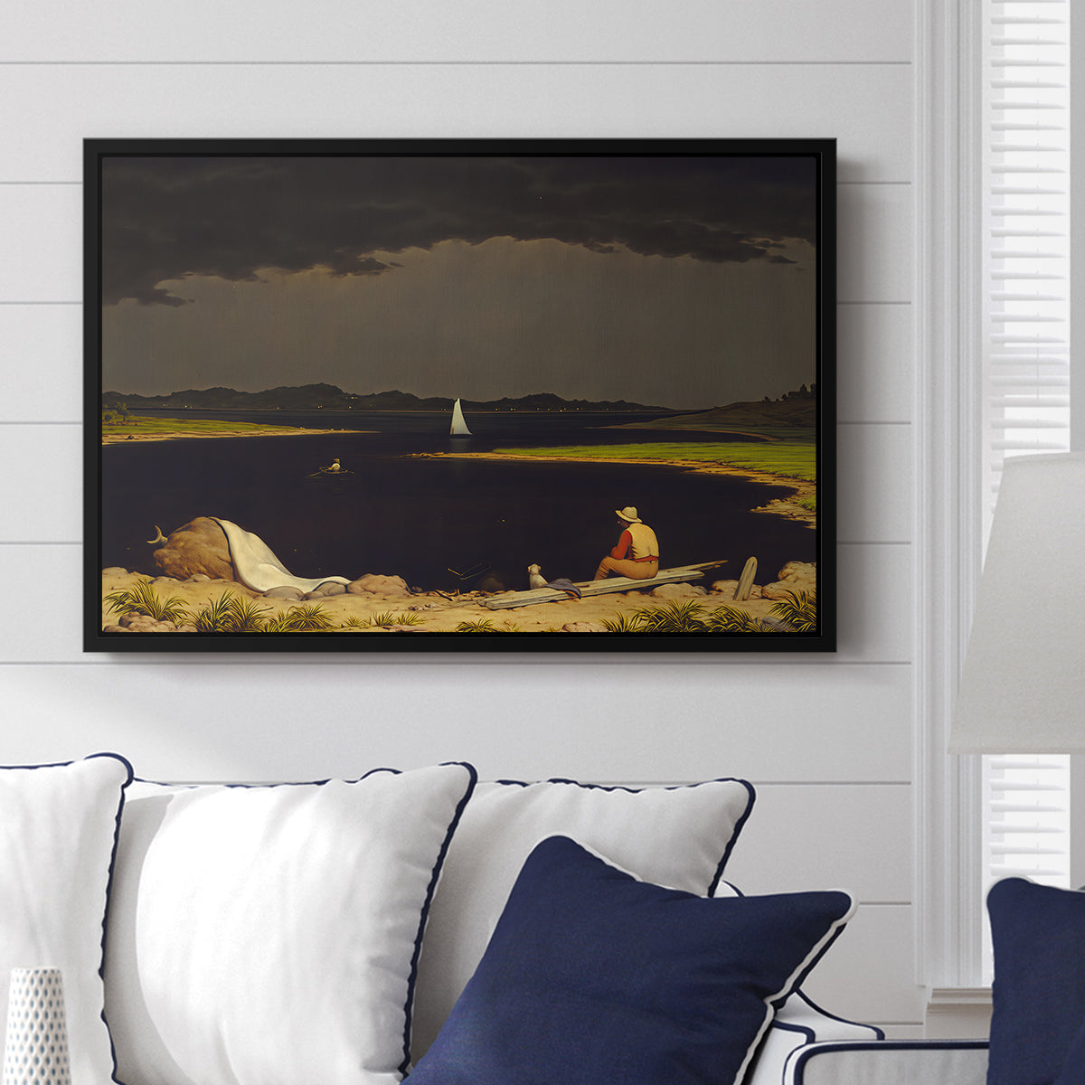 Approaching Thunder Storm, 1859 - Floater Framed Canvas Print