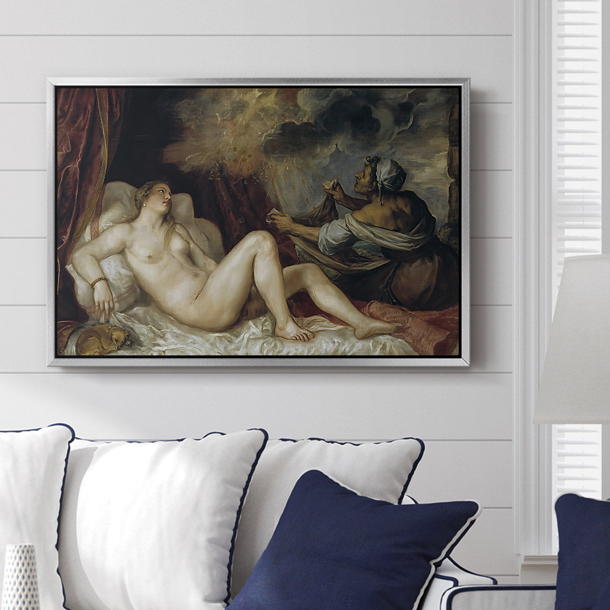 Danaë, c. 1560-1565 - Floater Framed Canvas Print