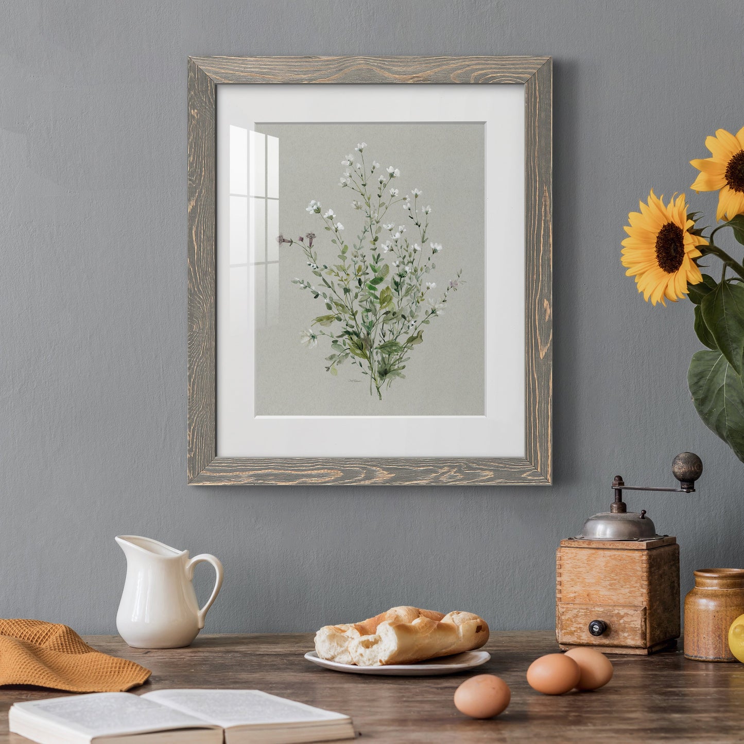 Bouquet of Grace I - Premium Framed Print - Distressed Barnwood Frame - Ready to Hang