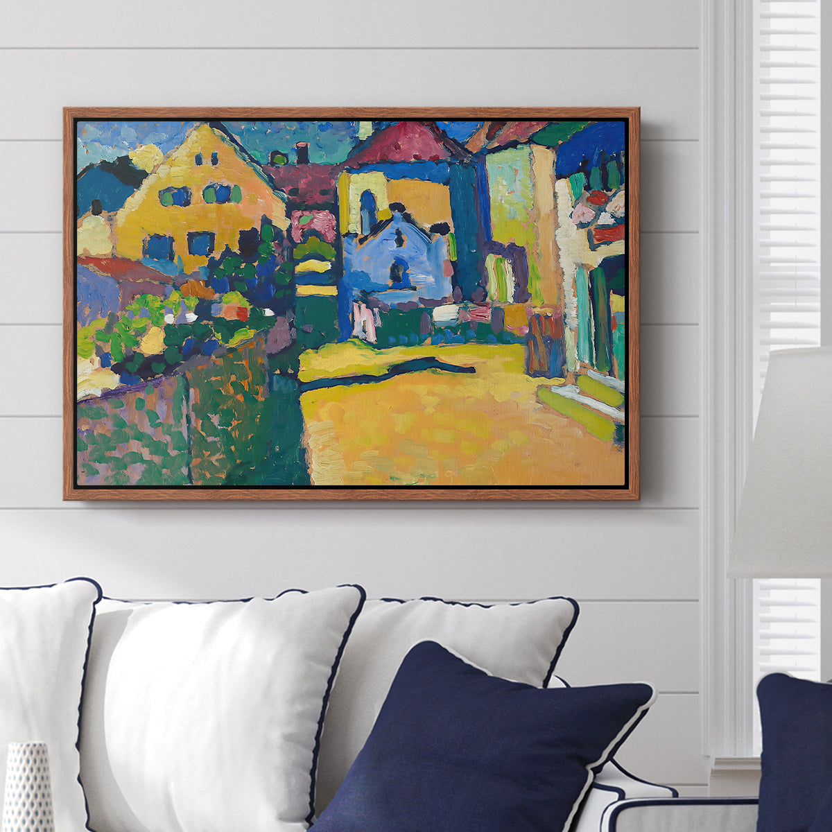 Green Lane in Murnau, 1909 - Floater Framed Canvas Print