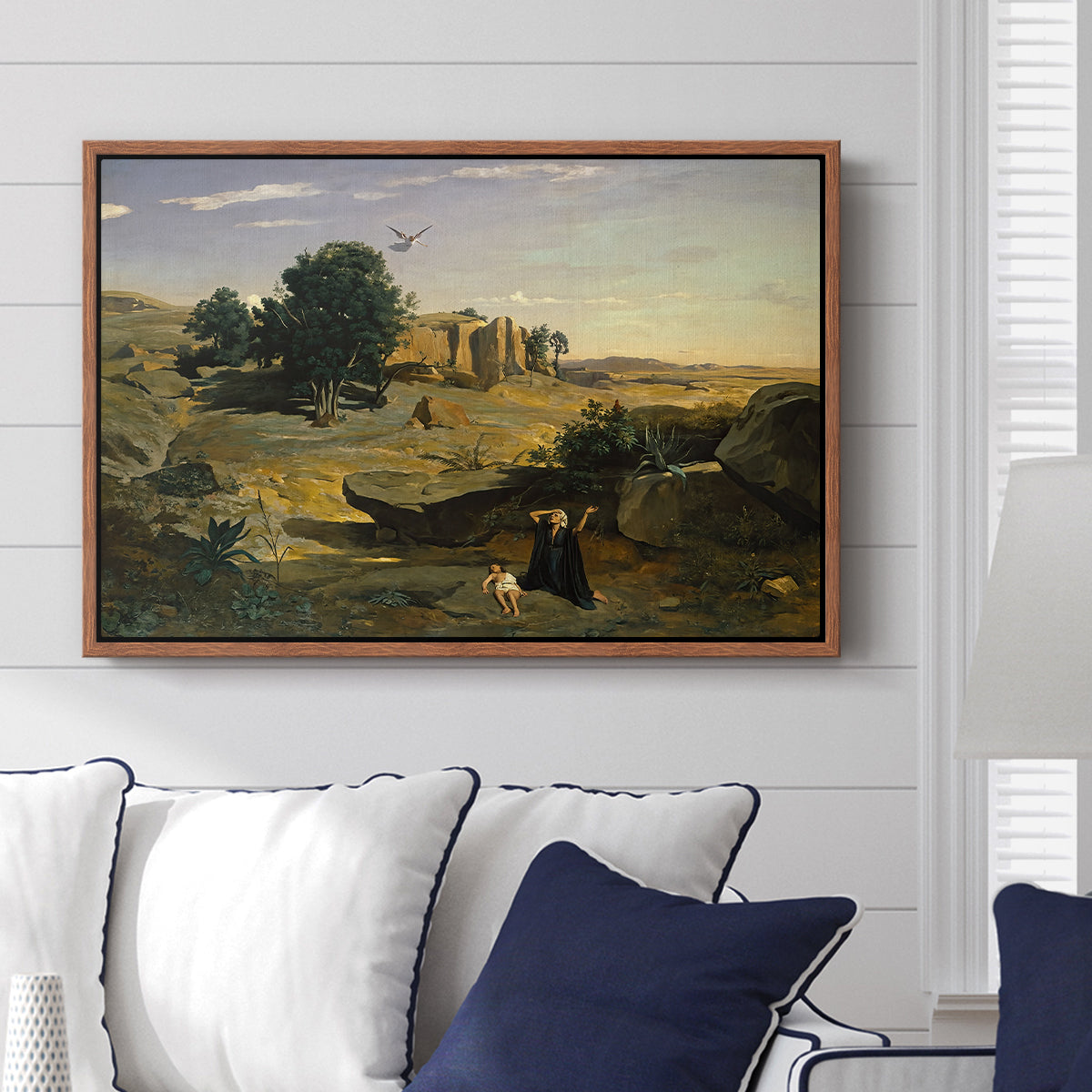 Hagar in the Wilderness, 1835 - Floater Framed Canvas Print