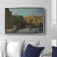 River Landscape with Cliffs, c. 1850-1860 - Floater Framed Canvas Print