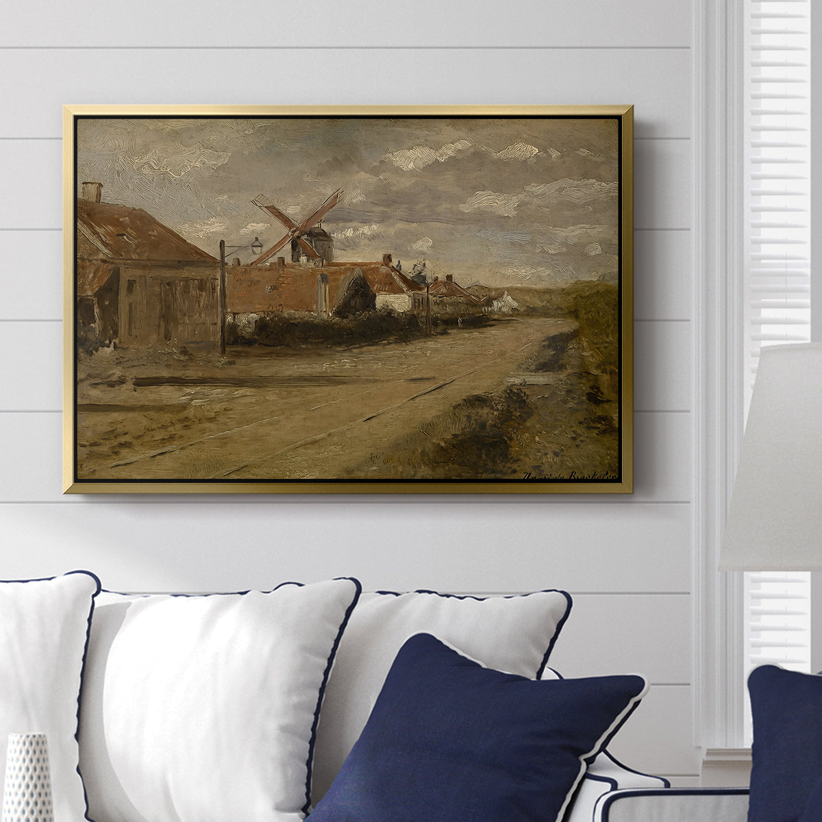 The Mill at Kiel, c. 1885-1888 - Floater Framed Canvas Print