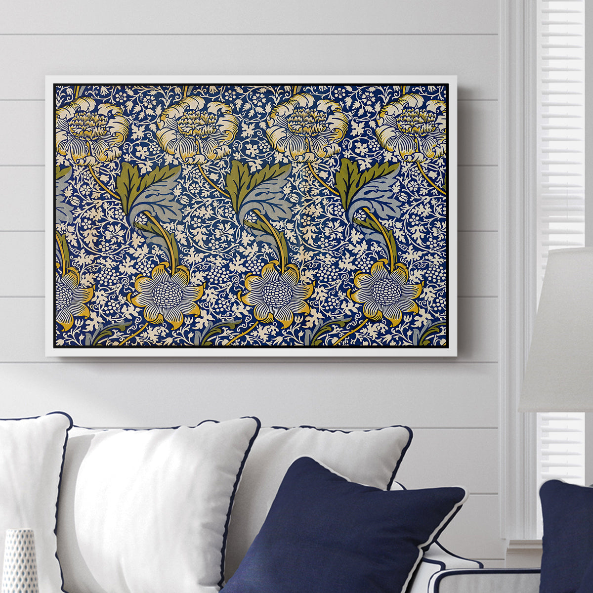 Kennet - Indigo/Gold, 1883 - Floater Framed Canvas Print