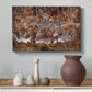 Canvas art print featuring an expressive arrangement of bodies, styled above a decorative console