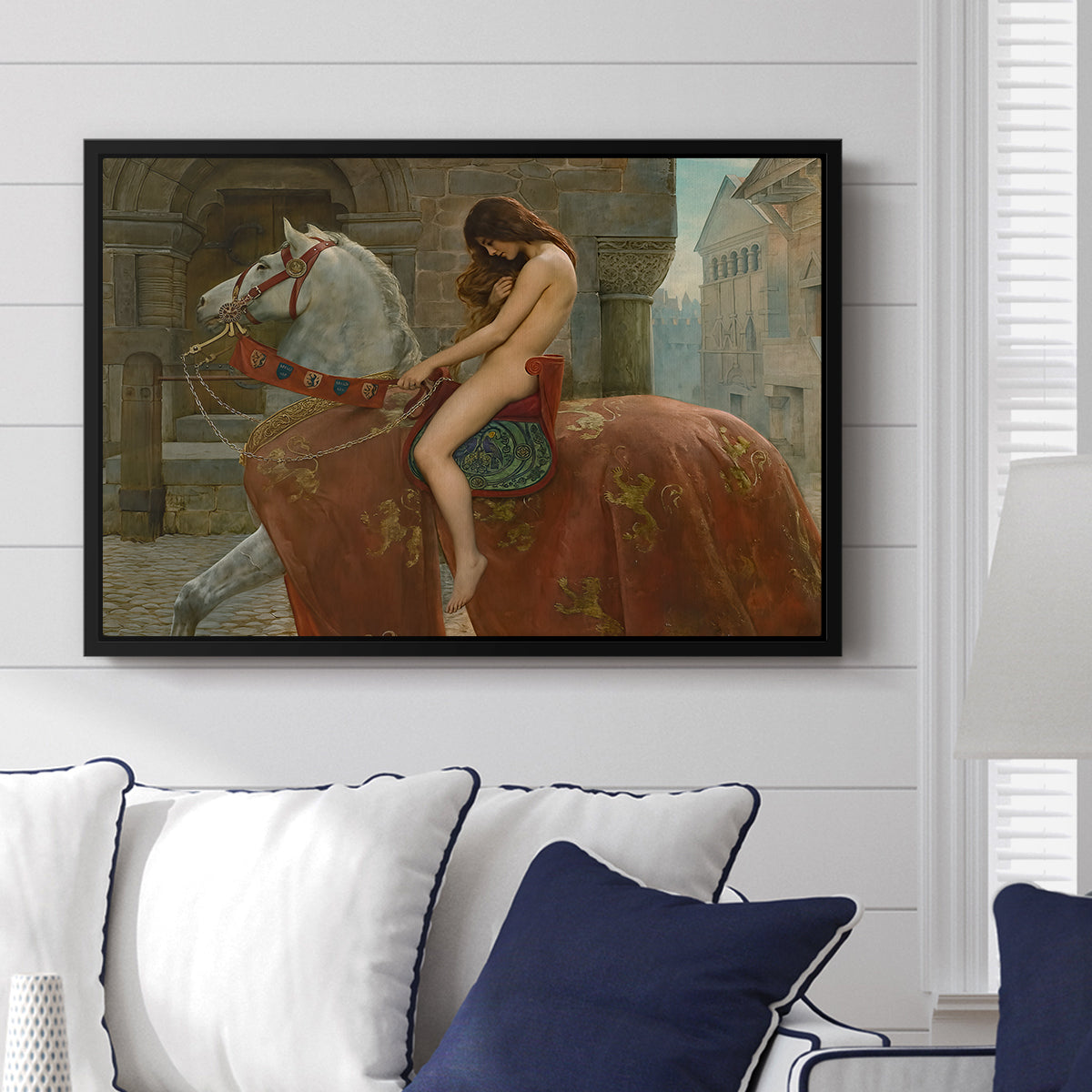Lady Godiva, 1898 - Floater Framed Canvas Print