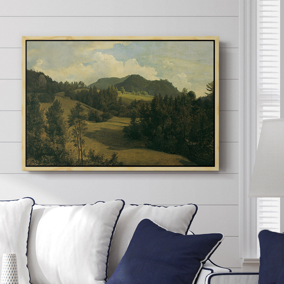 Landscape near Miesenbach, c. 1830 - Floater Framed Canvas Print