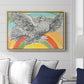 Flying Dove with Rainbow (Colombe volant à l'Arc-en-ciel), 1952 - Floater Framed Canvas Print