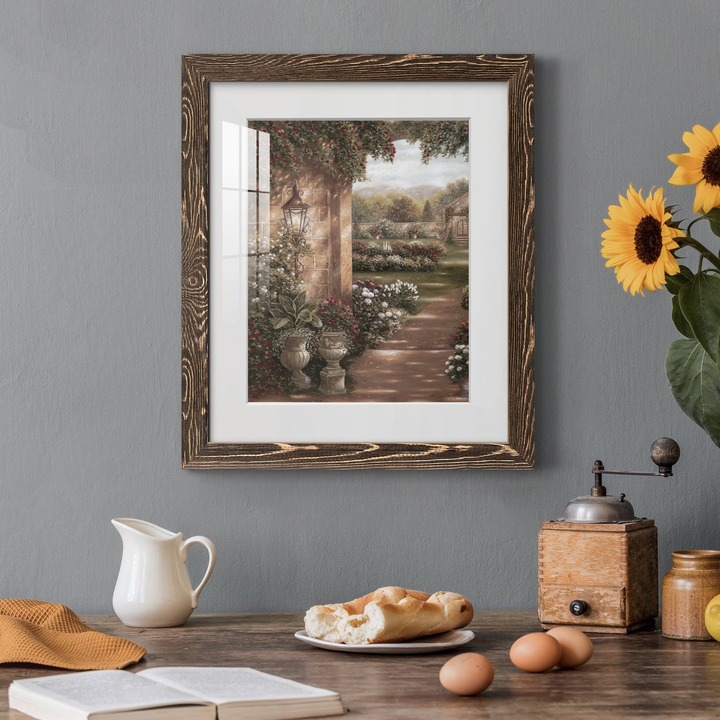 Evening in the Conservatory - Premium Framed Print - Distressed Barnwood Frame - Ready to Hang