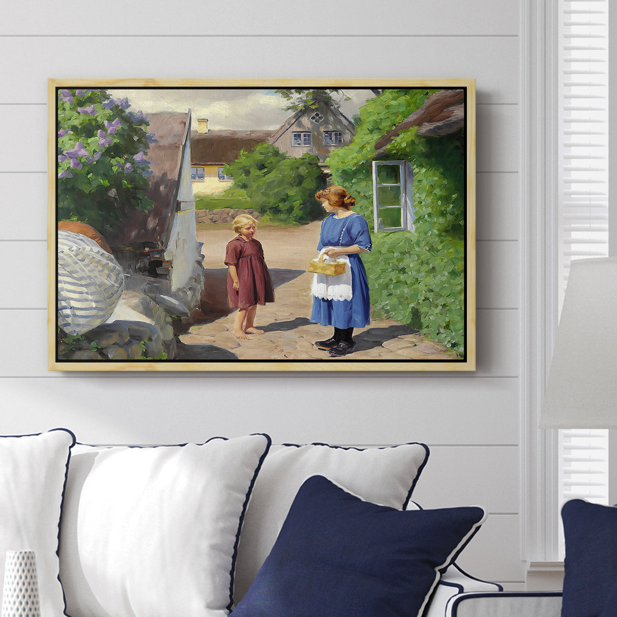 Summer Day in Jyllinge, 1922 - Floater Framed Canvas Print
