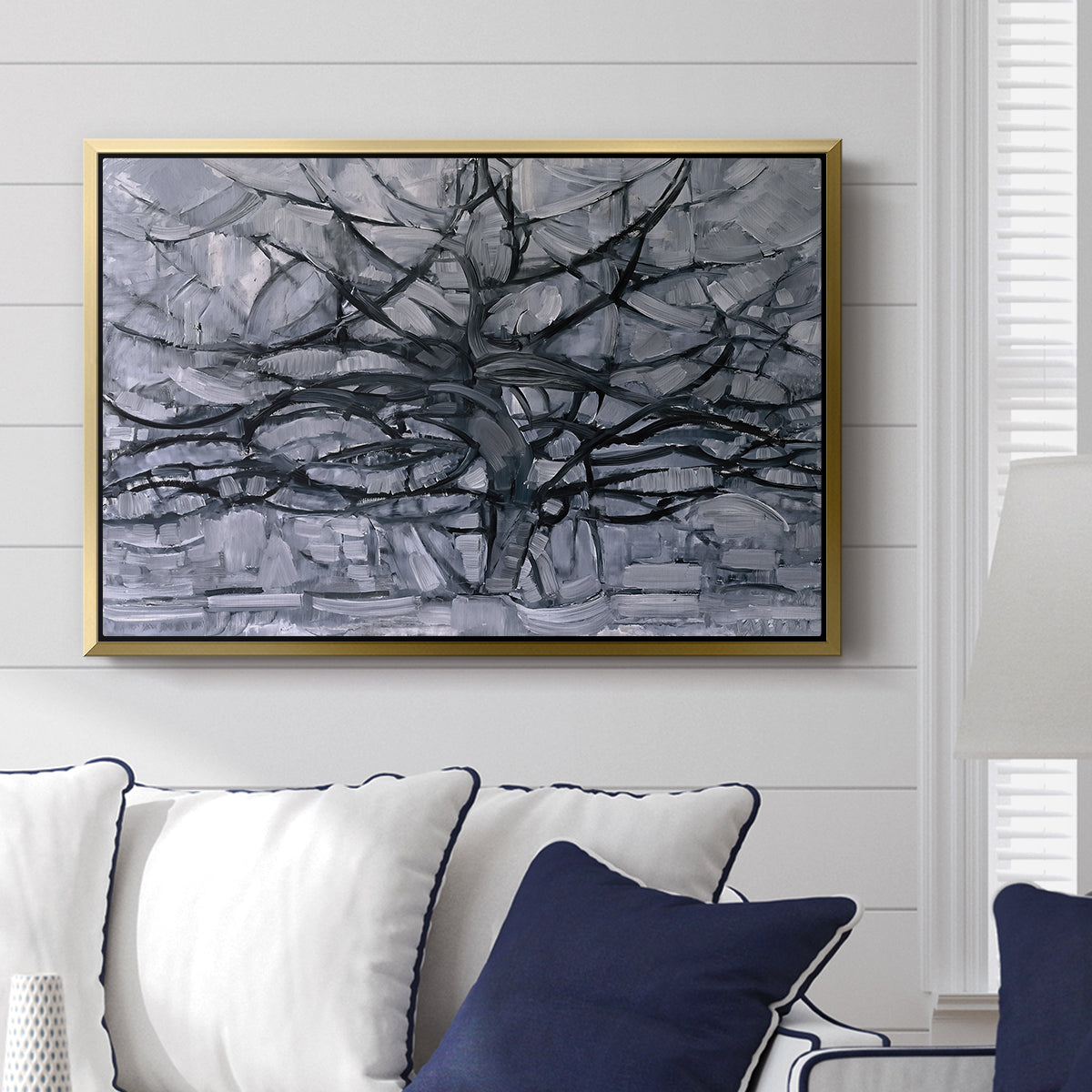 The Gray Tree, 1911 - Floater Framed Canvas Print