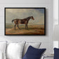 Dr. Syntax, a Bay Racehorse, Standing in a Coastal Landscape, an Estuary Beyond, c. 1820 - Floater Framed Canvas Print