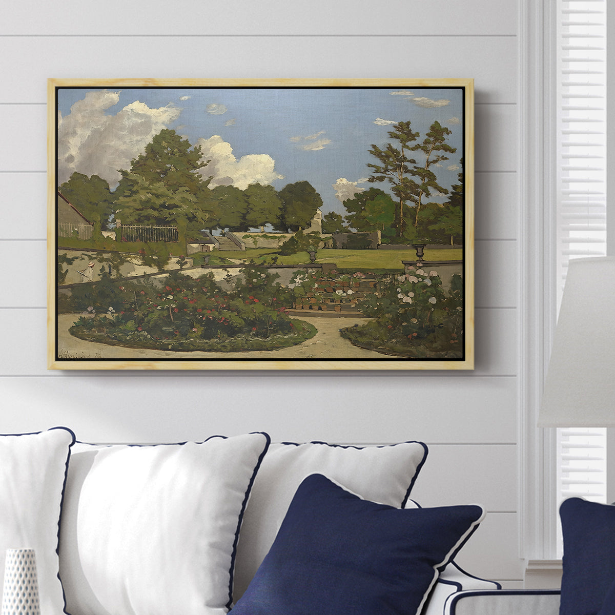 The Painter's Garden at Saint-Privé, 1886 - Floater Framed Canvas Print