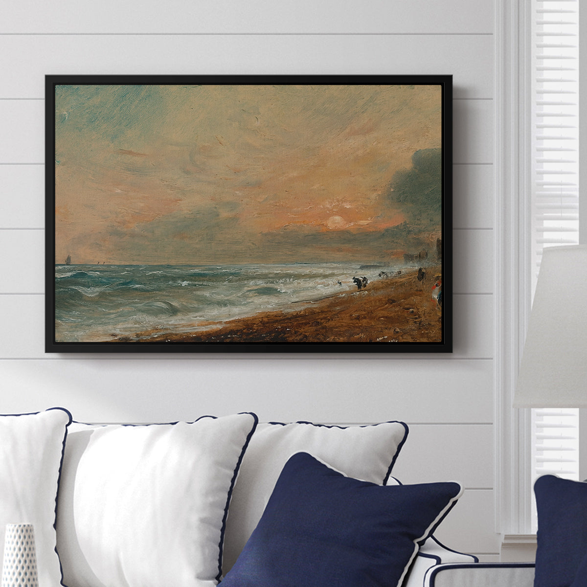Hove Beach, c. 1824-1826 - Floater Framed Canvas Print