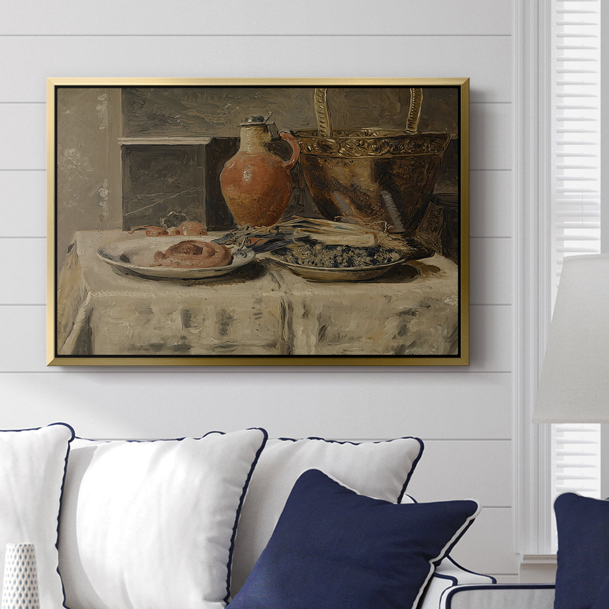 Still Life with Jar, c. 1881-1885 - Floater Framed Canvas Print