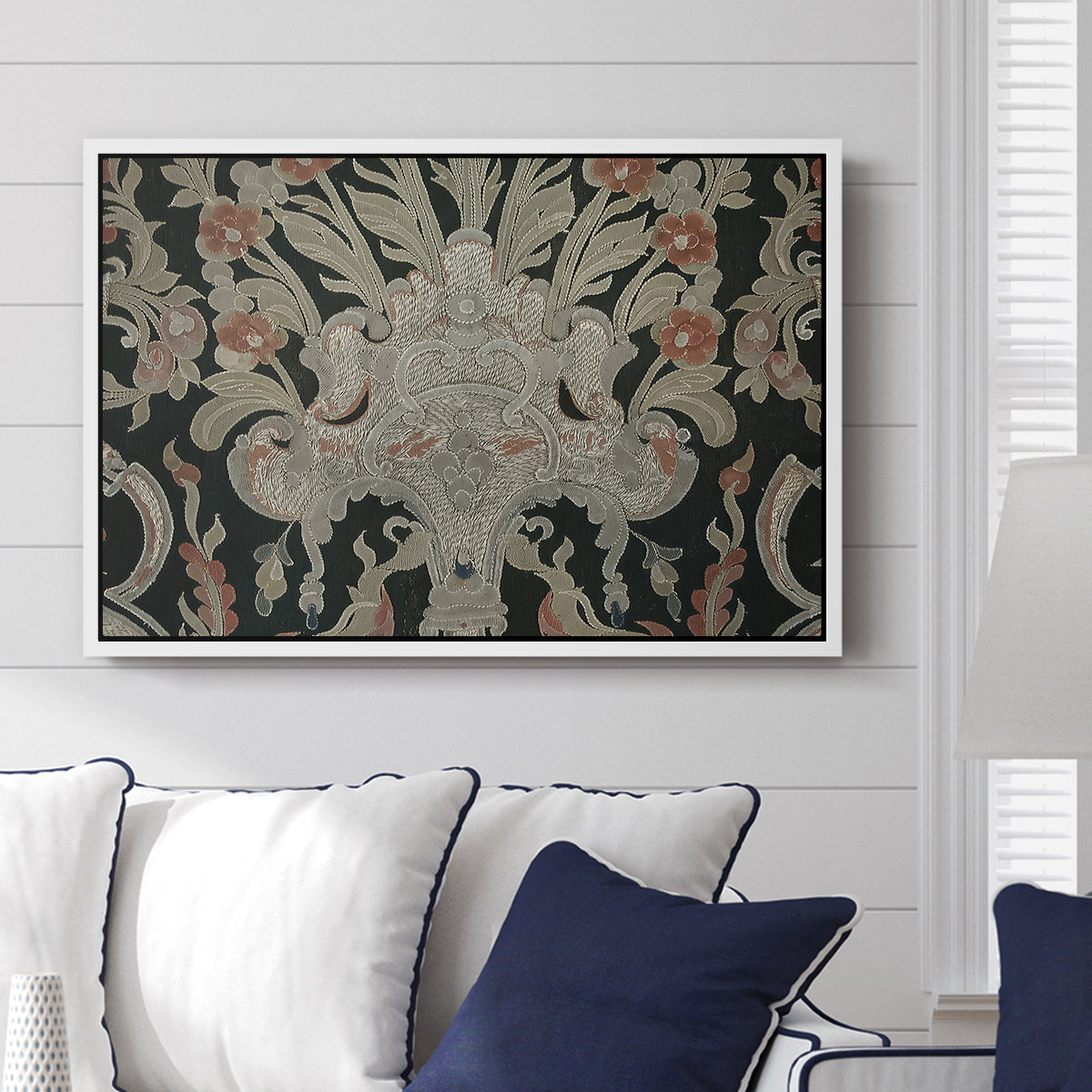 Hanging (Printed Textile), c. 18th Century - Floater Framed Canvas Print