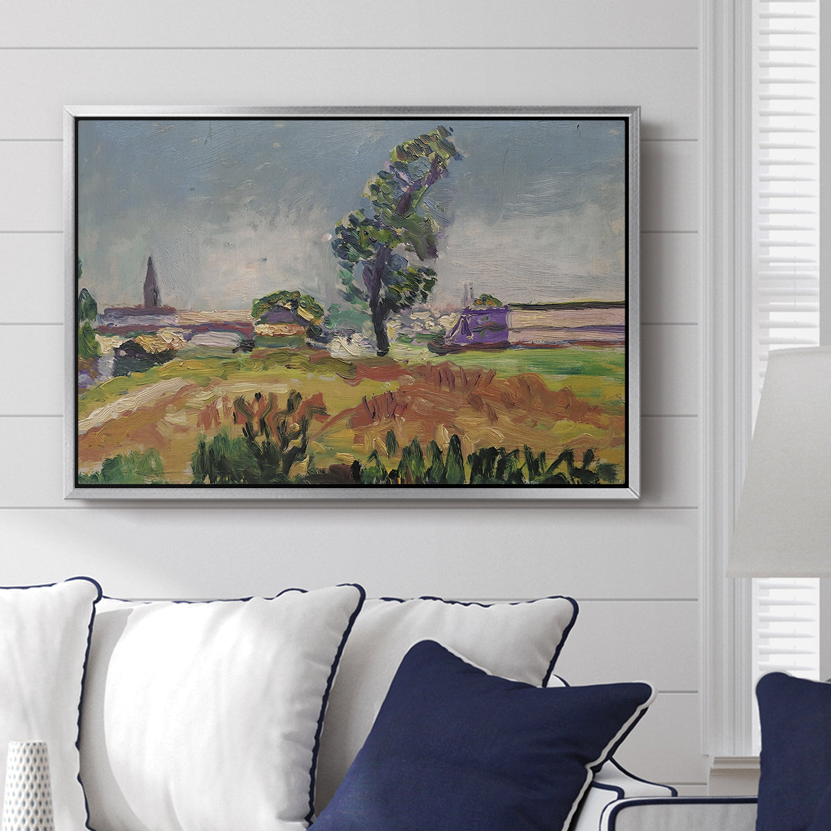 Landscape Around Toulouse, The Bridge of the Young Ladies, 1898 - Floater Framed Canvas Print
