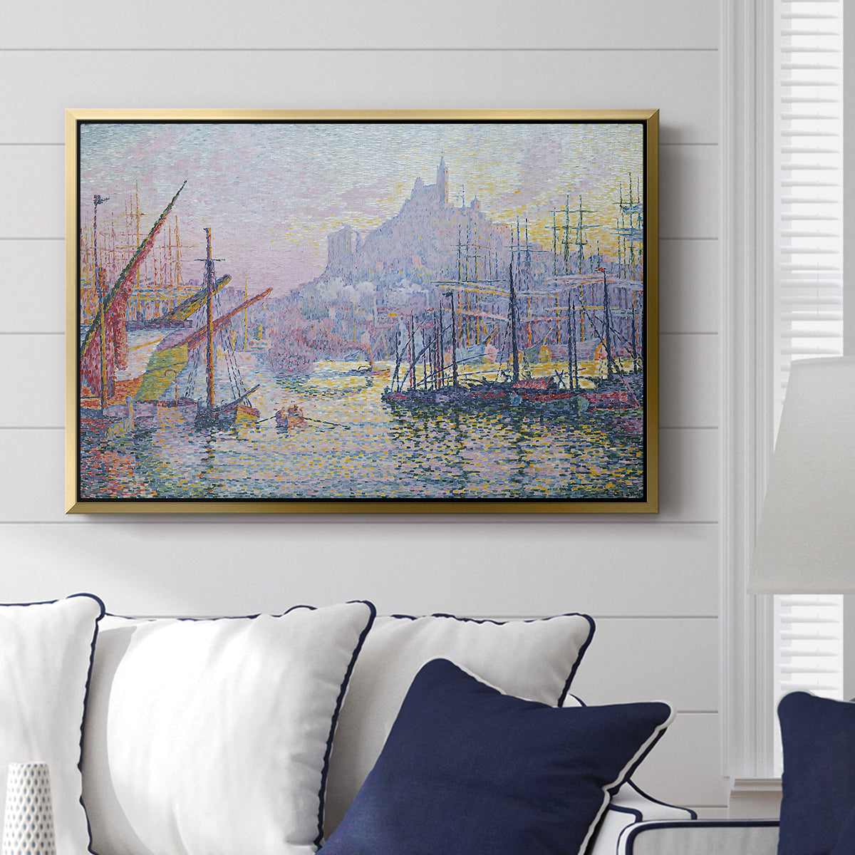 The Port of Marseille, 1905 - Floater Framed Canvas Print