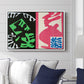 Composition, Black and Red, from Jazz, 1947 - Floater Framed Canvas Print