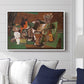 Playing Cards, Glasses, Bottle of Rum: "Vive la France", 1914-1915 - Floater Framed Canvas Print